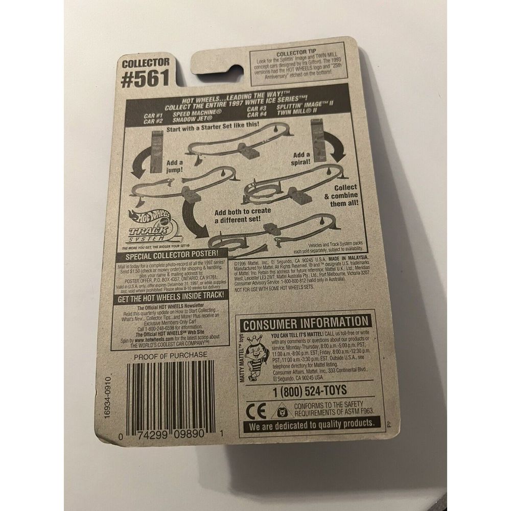 Vintage 1983 HOT WHEELS- DOUBLE VISION WHITE Diecast Speed Seeker Car-Malaysia - Picture 4 of 4